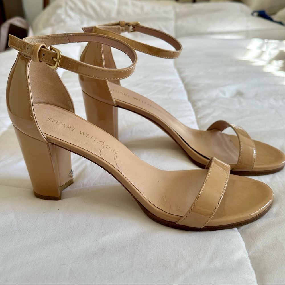Stuart Weitzman Nude Strap Heels